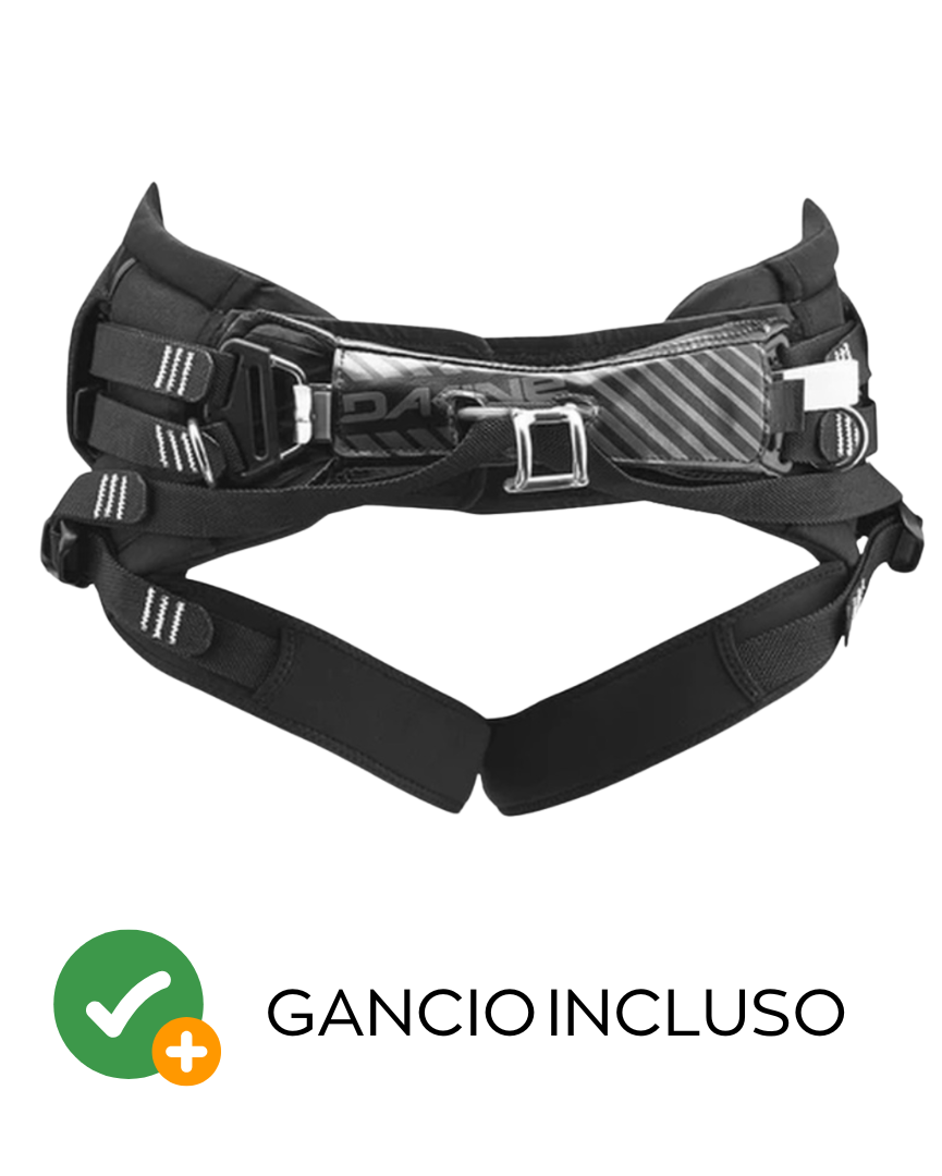 Dakine Trapezio a Seduta Fusion Nero Completo di Gancio e Coltellino Kitesurf 2