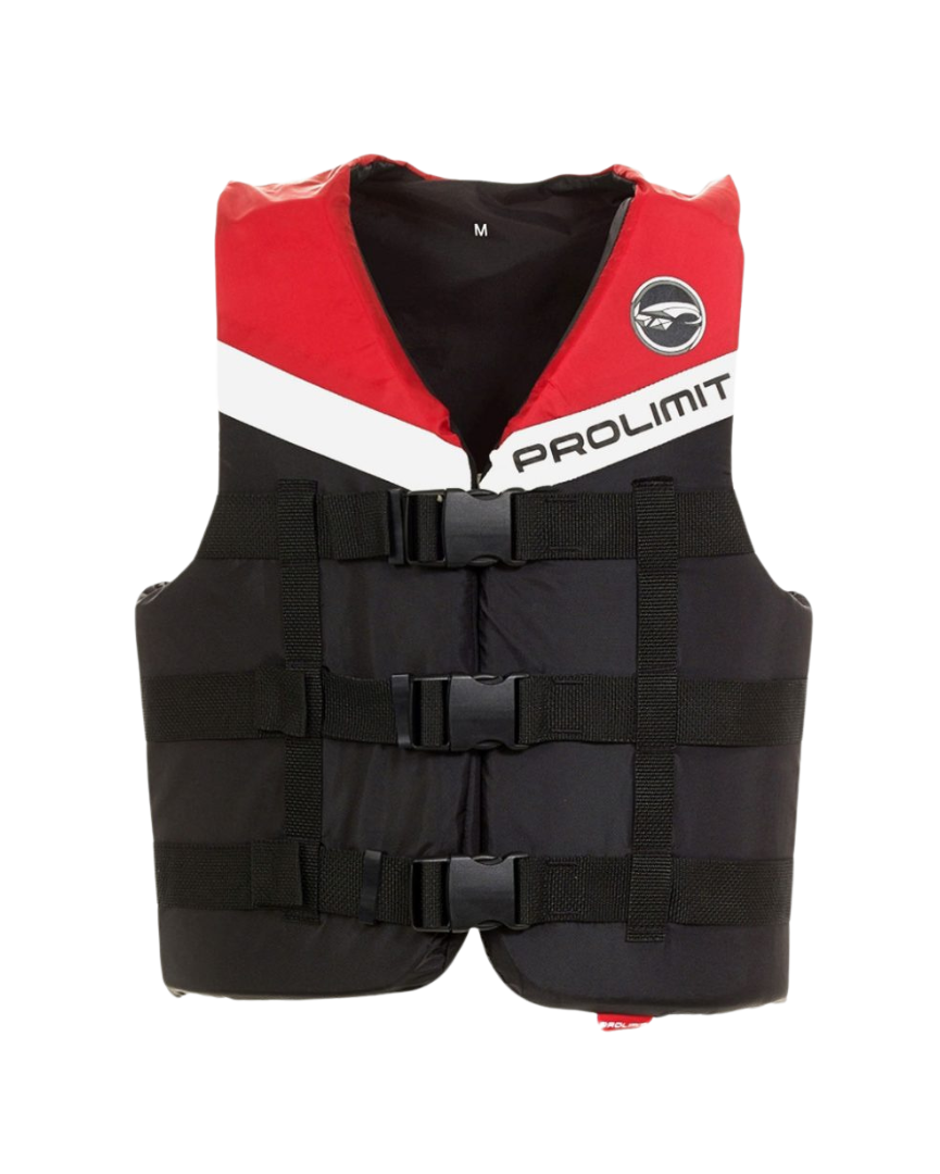Prolimit Giubbotto Salvagente Lifejacket Nylon 3 Fibbie Rosso Windsurf Kitesurf Sup