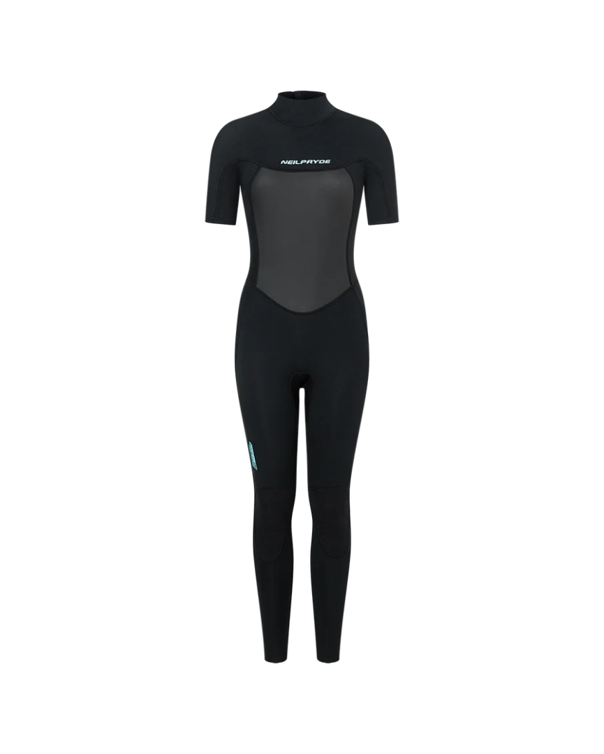Neil Pryde Muta Bifoderata Nexus 3/2 Gamba Lunga Manica Corta Zip Posteriore Nero Donna