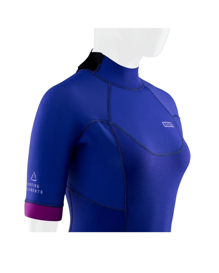 ION Muta Bifoderata Shorty Element 2/2 Zip Posteriore Blu  Donna 3