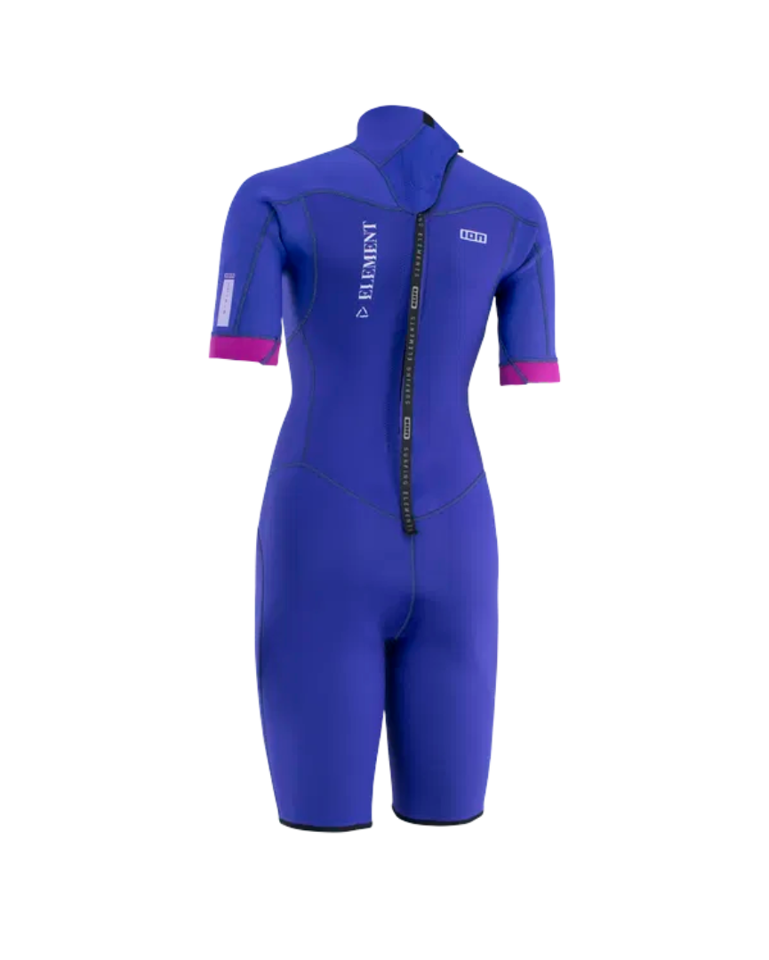 ION Muta Bifoderata Shorty Element 2/2 Zip Posteriore Blu  Donna 2