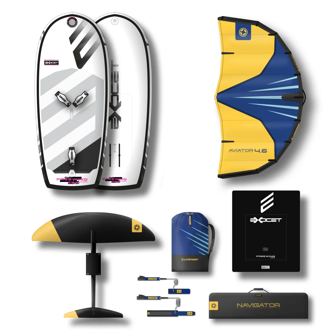 Free Wing Air 5'8 & 5.3 Wing, 1600 Front Wing Foil and Leash