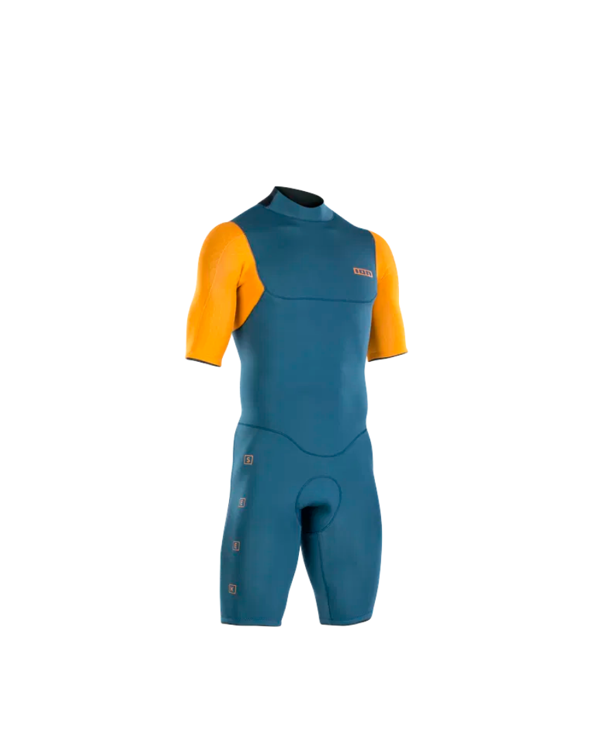 ION Muta Bifoderata Shorty Seek Core 2/2 Zip Posteriore Blu Giallo