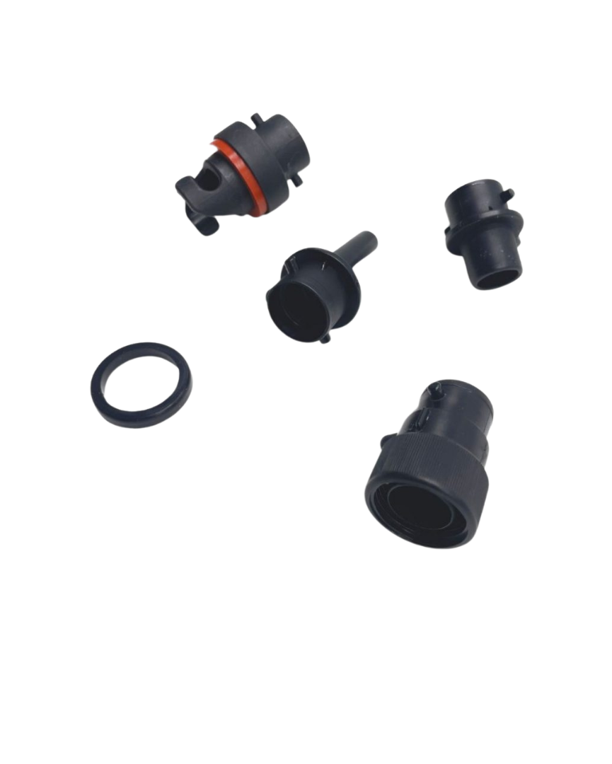 Sideon Set di Adattatori per Pompa 4 Pezzi + Guarnizioni Nere e Rosse 2
