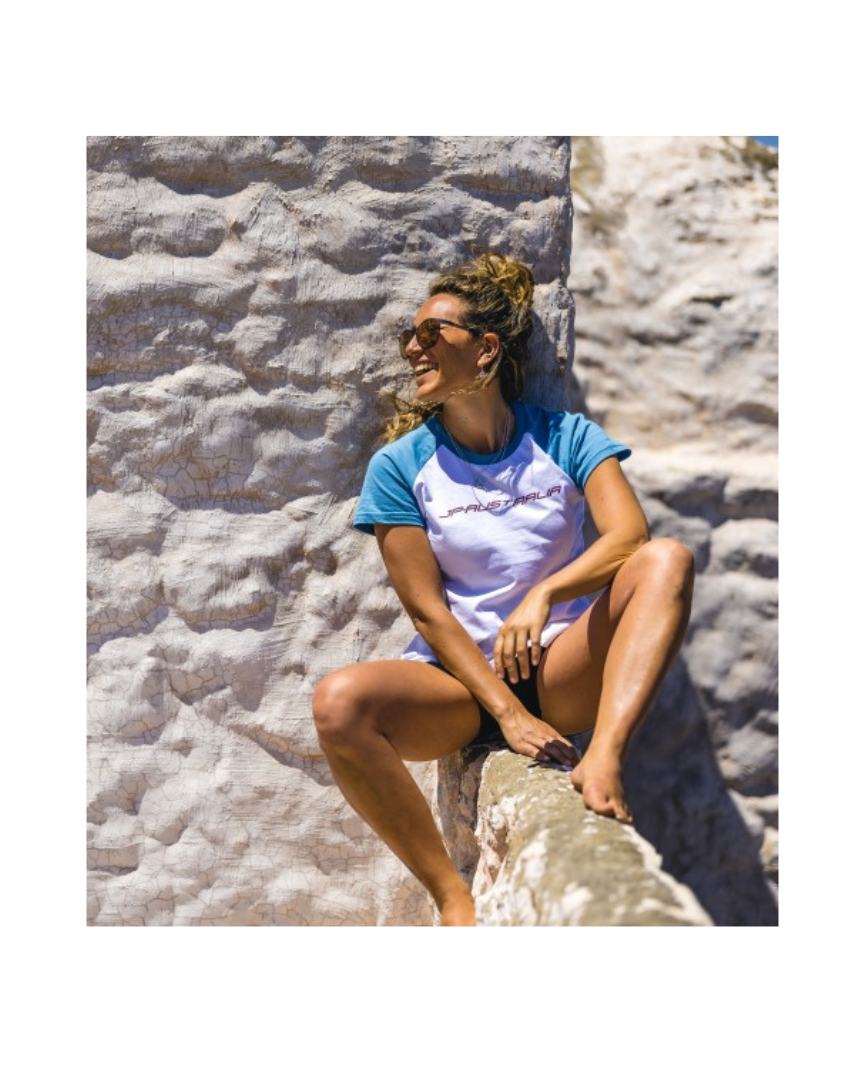 JP Australia T-Shirt Bianco Azzurro Donna 3