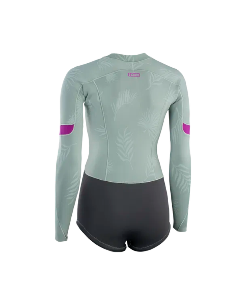 ION Muta Bifoderata Shorty Amaze 1,5 Manica Lunga Zip Frontale Verde 2
