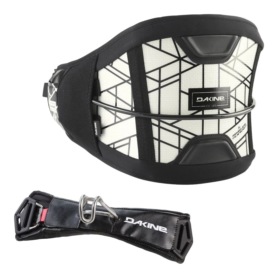 Renegade Travelight Harness - L White w/ Push Button Windsurf Spreader Bar 10"