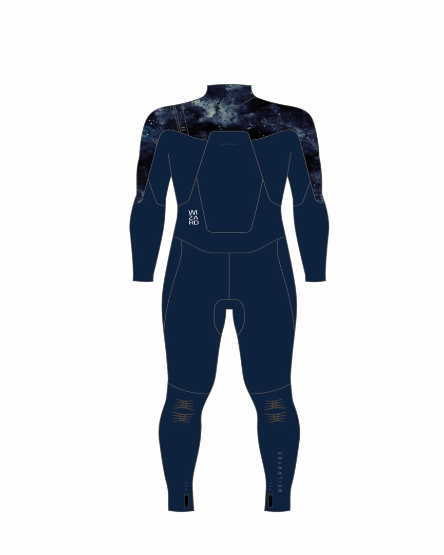 Neil Pryde Muta Intera Bifoderata Wizard 5/4 Blu Zip Posteriore Windsurf  2